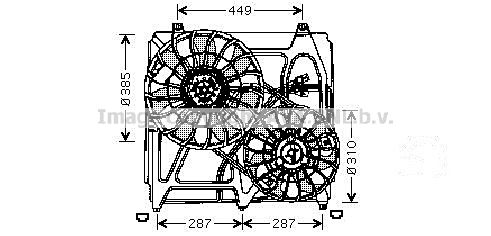 AVA QUALITY COOLING ventiliatorius, radiatoriaus KA7509